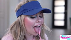 Madi Collins Asks Stepbro, &quot_Don'_t you wanna play a round through your stepsister'_s pu Thumb