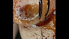 Sexy Erotic 21 Years Old Teen Playing With Her Delicious Boobs &amp_ Pussy With Chocolate Syrup Vale Thumb