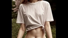 Lingerie models under the cherry blossom trees Thumb