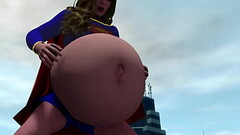 Superheroine Belly Inflation 2 Thumb