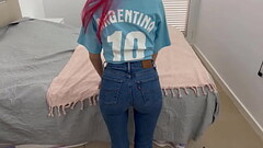 My neighbor from Argentina calls me to record her masturbating, I go to her house and she is in very Thumb