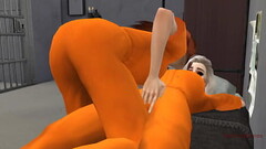 Lesbians have hot sex in prison while the policeman masturbates Thumb
