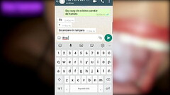 Videollamada whatsapp caliente mi hermanastra Susy me chupa la verga y recibe semen en la boca en vi Thumb