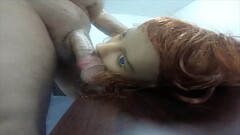 SEXY  PUSSY DRIPPING WET, Face Fuck a Doll Head, Jack off on Kylie Ireland -Sex Doll -Suck My Cock D Thumb