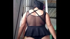 SHE IS THE BITCH OF THE HOUSE!! STEPSIST SEDUCES ME WITH A SEXY MASK AND AN ARABIC DANCE IN THE TOOP Thumb