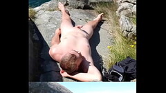 2 camera view, outdoor, by the sea masturbating Thumb