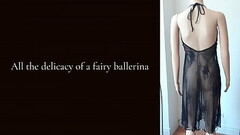 Giselle - Wide Lace Halter Gown Lingerie with Micro G-String Thumb