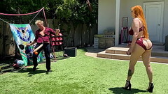 Big Ass Redhead Milf Plays Dick Ball With Step Son'_s Huge White Cock Thumb