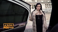 POV - Lusty mistress Sasha Rose fucks in limo Thumb