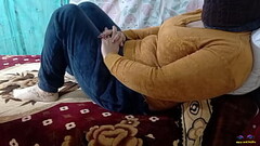 step Son in law pressing big boobs of mother in law and motivating for anal hardcore fucking and put Thumb