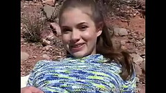 Sexy Little April Plays With Her Young Pussy Clothed Thumb