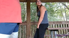 ALMOST CAUGHT fucking wife on public park bench - Becky Tailorxxx Thumb