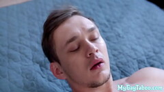 Inked bald stud gives blowjob before barebacked by stepbro Thumb