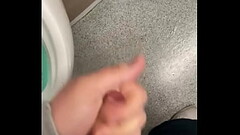 Cruising in the public toilets with cumshot Thumb