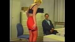 Horny dude proposed his charming young co-worker with fair hair and perky tits to get her foot in th Thumb