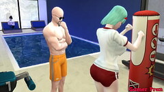 Bulma Hermosa Esposa Entrenada Sexualmente por el Maestro roshi Marido Cornudo Dragon Ball Hentai NT Thumb