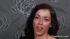 Wacky looker gets jizz load on her face gulping all the spunk Thumb