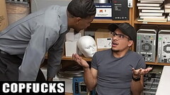 Latino Perp Interrogated and Barebacked in the Backroom by the Loss Prevention Officer - Armond Rizz Thumb