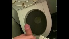 Peed and jerked off in the plane toilet ! Sorry I didn'_t finish, I think I was noticed Falcon A Thumb