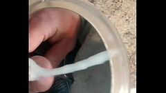 Creamy load before work on mirror Thumb