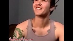 Young inked dude jacks off and receives blowjob from old man Thumb