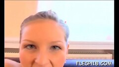 Enticing blonde miss fucks in a non-stop hardcore Thumb