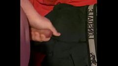 Wanking my Beautiful cock with big cumshot on my boxers Thumb