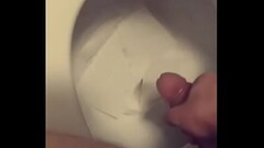 Cum in the toilet @work. Thumb