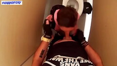 Risky fast blowjob in the road public toilet Thumb