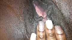 Quickest nut I'_ve ever got. Playing with myself before work. Super wett black pussy Thumb