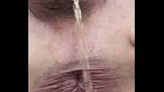 SUPER CLOSE UP OF ME PISSING ON MY BUTTHOLE Thumb