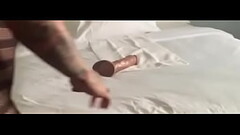 Wife playing with big dildo Thumb