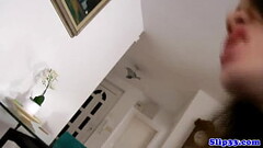 18yo petite blows seniors dick before POV sex Thumb