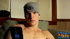 Straight young stud pulling his cock and making cum squirt Thumb