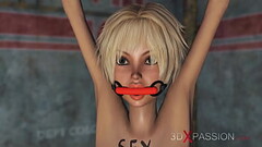 3d hot dickgirl plays with a horny shemale blonde in the industrial zone Thumb