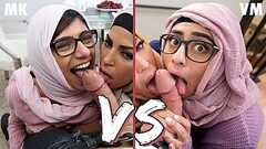 BANGBROS - Mia Khalifa VS Violet Myers: Epic Showdown (Who was better? You decide!) Thumb