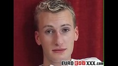 Skinny euro twink is solo masturbating for an audition Thumb