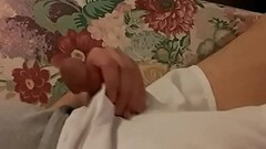 At home alone jacking off on the couch_ an amateur using lube for heavy cum Thumb