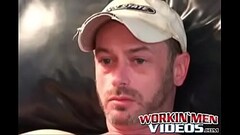 Horny old homosexual beats his thick meat and cums Thumb