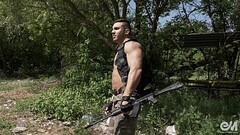 Hot military guy masturbating and cumming after patrol in Ultra HD video Thumb