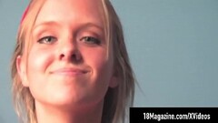 Busty Blonde Innocent Teen Brittany Strip Teases On Webcam! Thumb