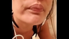 Amateur wife pissing and rubbing clit then licking pee off toilet Thumb