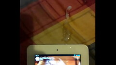 Masturbate and huge Cum on tablet for a friends hot wife no3 Thumb