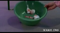 Top notch females in scenes of smutty porn with food Thumb