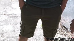 Straight Latino guy cums hard while being barebacked in POV Thumb