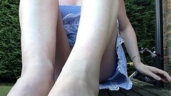 Epilating my legs while showing my feet Thumb
