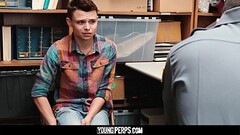 YoungPerps - Twink shoplifter boy barebacked by security guard for stealing Thumb