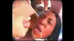 Ebony krushed by white dicks in anal dp gangbang Thumb
