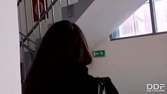 Naughty Babe goes with Stranger for Toilet Blowjob while shopping Thumb
