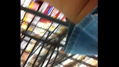 over~alls jean upskirt shopping Thumb